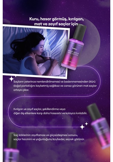 Kundal Night Repair Yoğun Onarıcı Nemlendirici ve Şekillendirici Saç Bakım Losyonu 470 ML