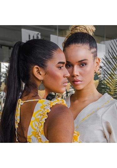 Yerel Boncuklu Püskül Küpeler Boho - El Yapımı Tohum Boncuk Açıkl Çok Renkli