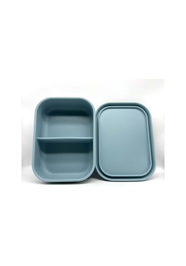Kare Şeklinde Gıda Sınıfı Silikon Yemek Kutusu B-7 MAvi