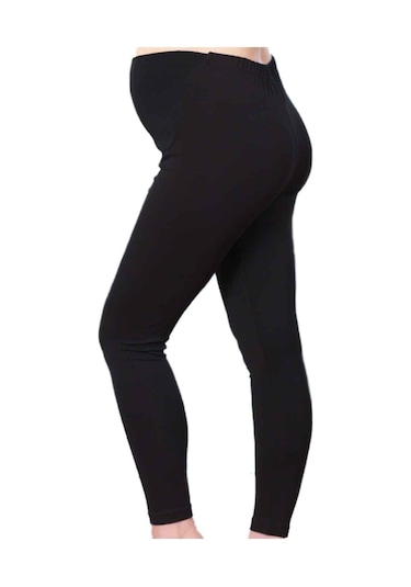 Hamile Tayt Pantalon Beli Ayarlı Organik Pamuklu SiYAH