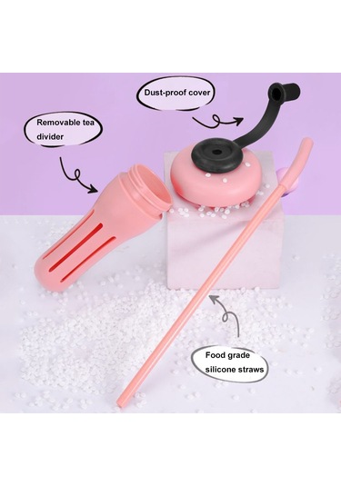 Cbtx 1200 Ml Büyük Kapasiteli Şanslı Göbek Fincan El Taşınabilir Saman Bardak Çay Drenajlı Lale Kahve