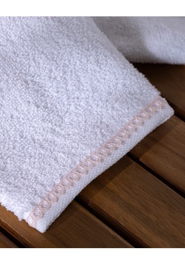 Angelise 2'li %100 Pamuk El Havlusu - Beyaz/pudra - 30x40 Cm 8684427221662 Beyaz