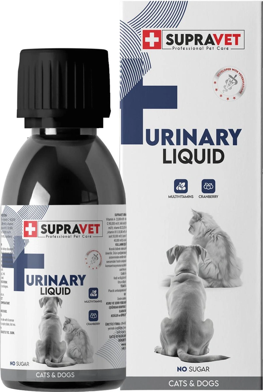 Supravet Urinary Kedi Ve Köpek İçin İdrar Sağlığı Sistem Destekleyici Sıvı Damla 100 ML