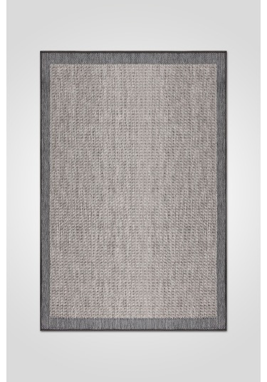 Dekozer Sisaletta Jüt Görünümlü Sisal Dokuma Modern Kilim Tozumaz, Robot Süpürge Uyumlu Gri