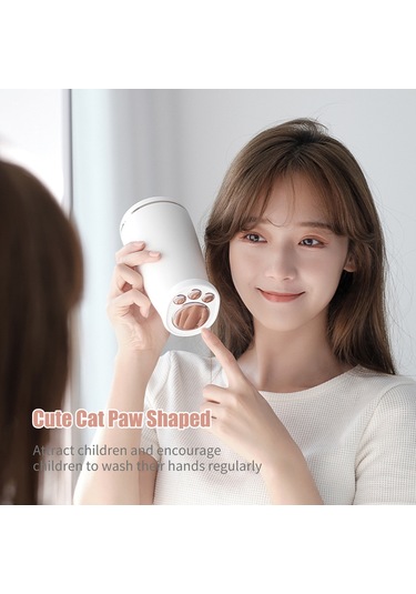 300 Ml Kedi Pençesi Şekilli Otomatik Köpük Sabunluk,beyaz Beyaz