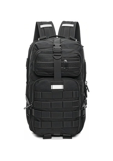 Jeehugo Lıxada 28l Siyah Su Geçirmez Outdoor Sırt Çantası, Bisiklet, Trekking, Dağcılık İçin 800d Oxford, Reflektör Şeritli, 14" Laptop Bölmesi + Siyah Bant Çok Renkli