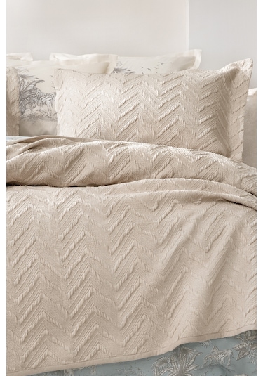 Yataş Bedding Curly Çift Kişilik Yatak Örtüsü Seti - Bej