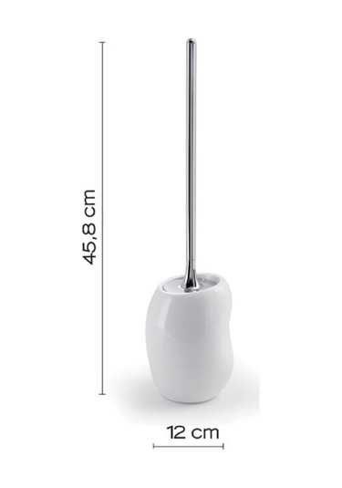 İside Tuvalet Fırçalık, Yerden - Beyaz Beyaz