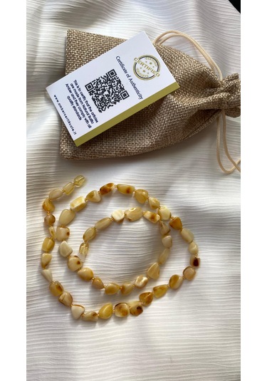 Damla Kehribar Yetişkin Kolye Çok REnkli