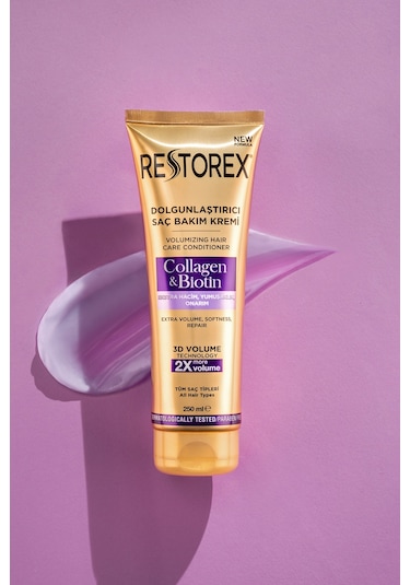 Restorex Collagen & Biotin Hacimsiz Saçlar Için Dolgunlaştırıcı Saç Bakım Kremi 250 Ml