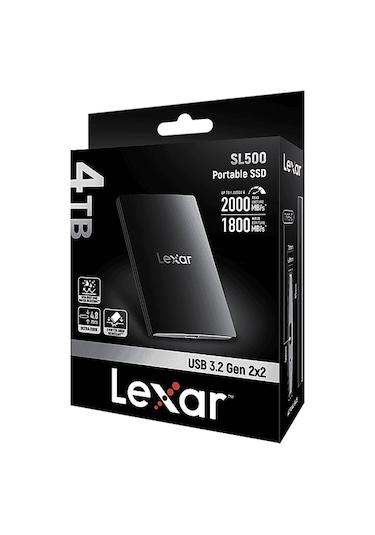 Lexar SL500 LSL500M004T-RNBNG 4 TB USB3.2 GEN2X2 2000/1800mb/s Manyetik Taşınabilir SSD
