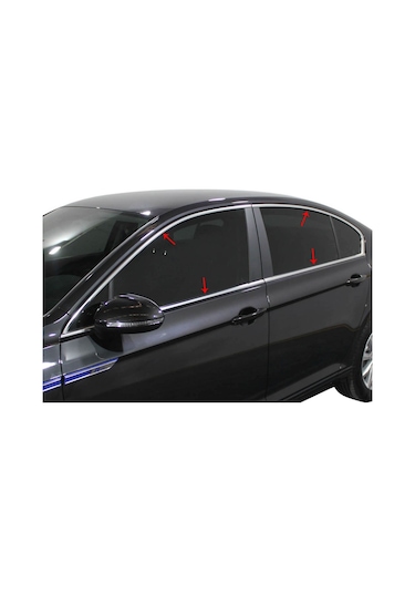 Volkswagen Passat B8 Krom Cam Çıtası Çerçevesi 8 Parça 2015-2019