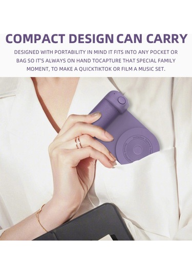 Springsun Manyetik Kablosuz Bt Stabilizörlü Selfie Tutucu & Stand - İphone/android Uyumlu Mor