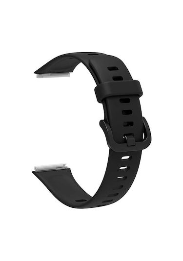 Ekılıf - Huawei Band 7 Uyumlu - Kordon Silikon Kordon Krd-71 - Siyah