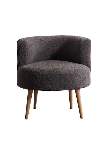 Panda Çay Seti Berjer Ve Puf Takımı Salon, Balkon, Ofis 2 Li Takım Antrasit