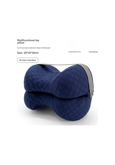 Qingmipy Yüksek Kaliteli Hafıza Köpük Ayak Yükseltme Yastığı - Gebe, Yaşlı Ve Kırık İçin Basınç & Ağrı Alıcı - 28x20x20 Cm Hava Katmanlı Lacivert