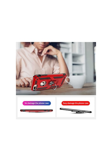 Iphone 7 Plus Yüzüklü Standli Vega Kilif Ekran Koruyucu 510331022