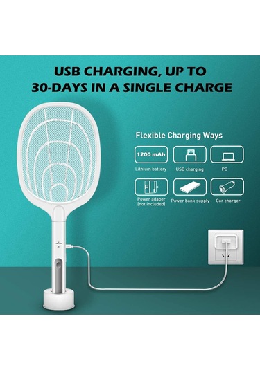 Monyee Beyaz Usb Şarjlı Evcil Elektrikli Atık Öldürücü - İki Fonksiyonlu Atık Vuruşu Ve Musluk Işığı Beyaz