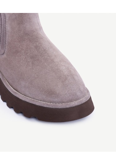 Yargıcı Deri Lastikli İçi Kürklü Bot 25kkay4012x 025 Vizon