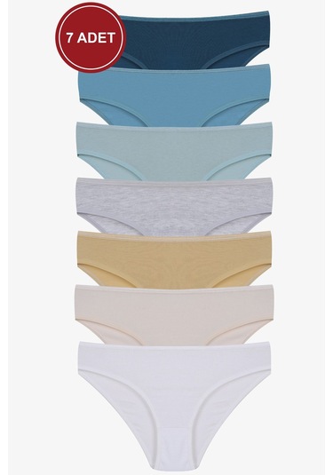 Kadın 7'li Likralı Külot Ko1007ktl Yeşil