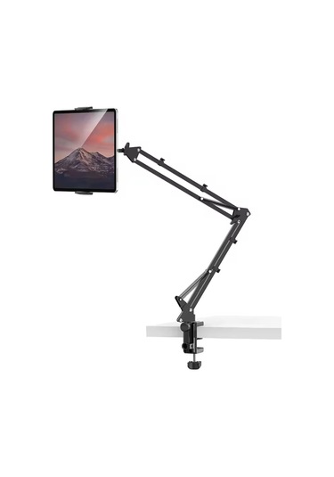 Shopytech Metal 360 Uzun Kol Tablet/telefon Standı Kelepçeli Masa/yatak Başlığı Tutucu 6 -12.9 Uyum 1 Adet