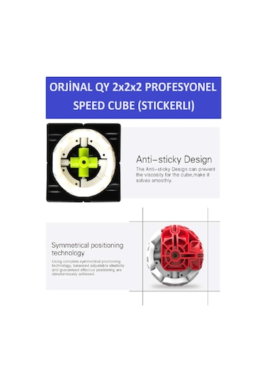 Qy 2x2 Profesyonel Speed Cube -rubık 2x2 Zeka Sabır Küpü-