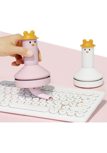 Dancemonkey Çocuk El Masaüstü Sarı-gri Süpürge Şarj Edilebilir Küçük Mini Temizleyici Sarı - Siyah