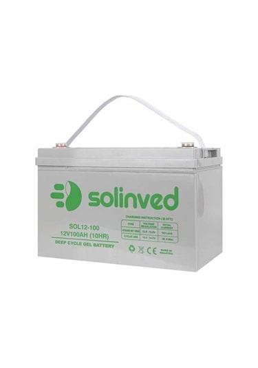 Solinved 100 Amper Jel Akü 12v Derin Döngü Nano Karbon