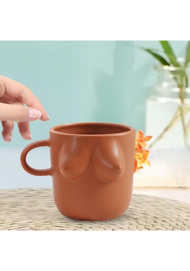 Suntek Kadın Vücut Sanatı Seramik Su Bardağı 300ml Su