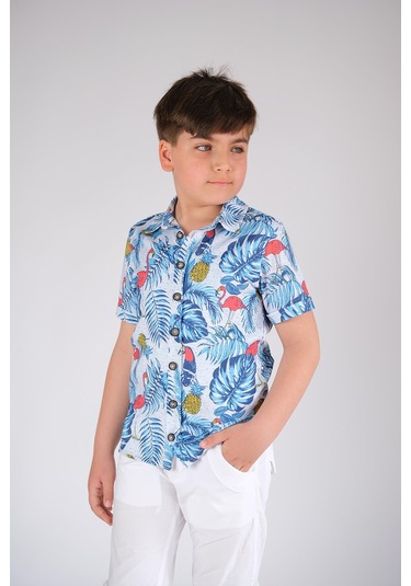 Pamuk Gömlek Hawaii Punky Animals 2022-B-0001