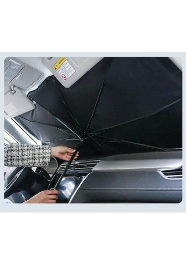 Oto Katlanabilir Güneşlik Şemsiye Ön Cam Gölgelik 118 Cm - 65 Cm