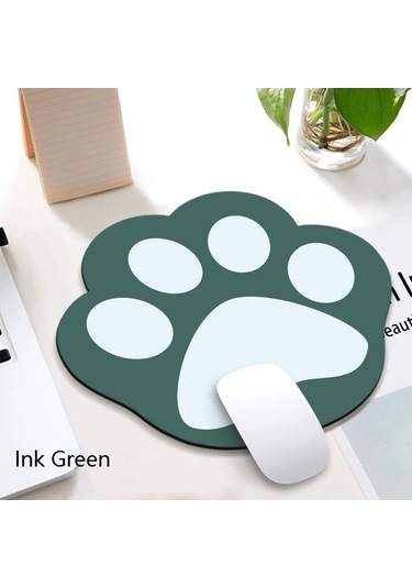 Ebitda 3 Adet Xh12 Kedi Pençesi Karikatür Fırça Mouse Pad, 28x25cm, Mürekkep Yeşili Mürekkep Yeşili