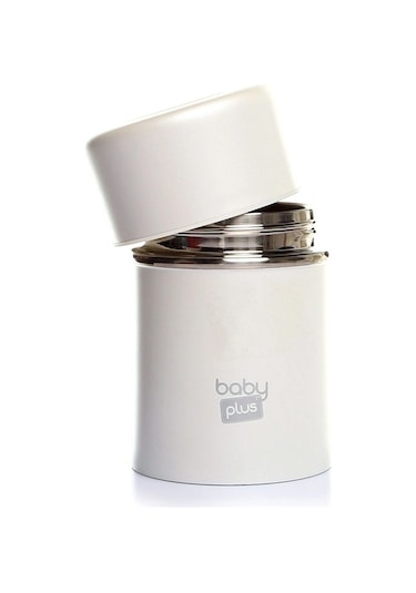Baby Plus Paslanmaz Çelik Bebek Mama Saklama Termosu 260 ML Beyaz