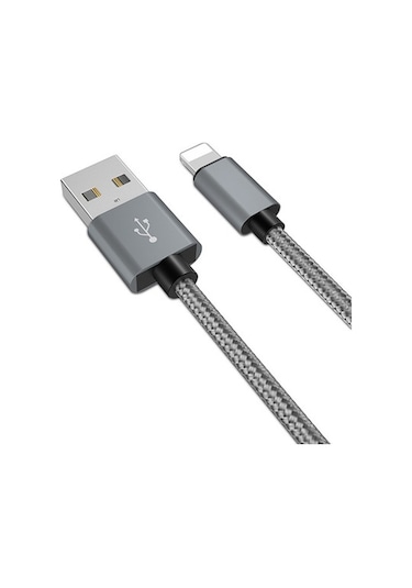 Ally Apple iPhone Uyumlu iOS 3.0A Hızlı Şarj Halat Usb Kablo 20Cm (324799018)
