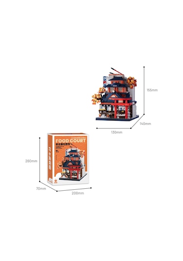 Balody Lezzet Sokağı Japon Lokantası Bl21320 Mini Blok Yapı Oyuncakları Seti