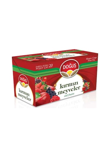 Doğuş Kırmızı Meyveler Süzen Poşet Karışık Meyve Çayı 12'li 20 x 2 G