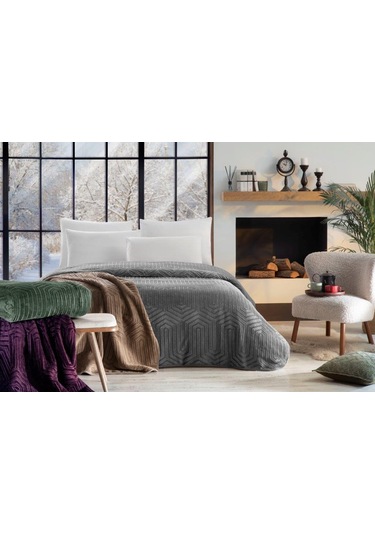 Battaniye Prestıj Grı Tek Kişilik Kutu Y