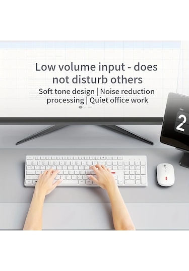 Techbloom Lenovo Kablosuz Klavye Ve Fare Seti Classic Black Hafif Taşınabilir Ofis Dizüstü Tablet 105 Tuş Diğer