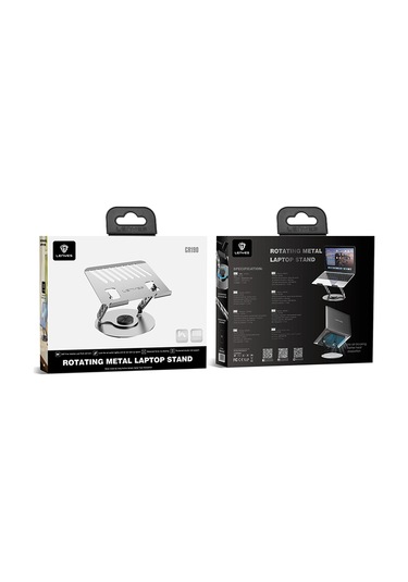 Lenyes Cr190 360 Derece Dönebilen Katlanabilir Laptop Standı Gümüş