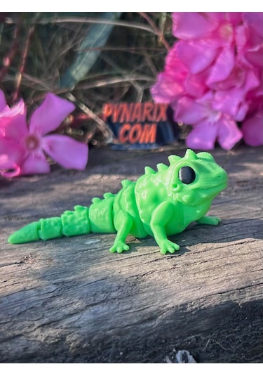 İguana Oyuncak 3d Hareketli Yeni Nesil Organik Model - Orta Boy