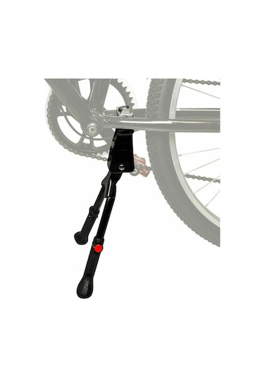 Pazly--çift Ayaklı Kickstand, Ortadan Montajlı, Çelik, Ayarlanabilir Siyah