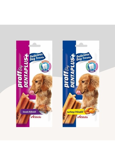 Proff Dog Dentaplus Biftekli + Hindili Diş Sağlığı Kemirme Ödülü 2 x 150 G
