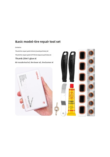 Mufunye Lebaik Bisiklet Lastik Tamir Seti: Dağ Ve Yol Bisikletleri İçin Taşınabilir Patçalar, Jöle Ve Araçlar İle Hızlı Tamir