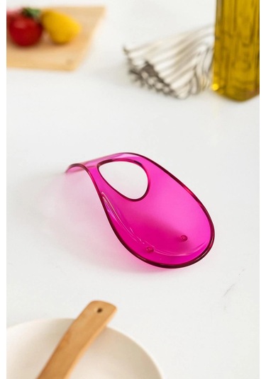 Akrilik Pembe Tezgah Üstü Kirli Kaşıklık & Kepçe Altlığı Çok Renkli