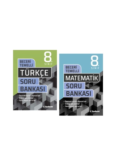 Tudem Yayınları 8.sınıf Lgs Beceri Temelli Türkçe - Matematik - Soru Bankası