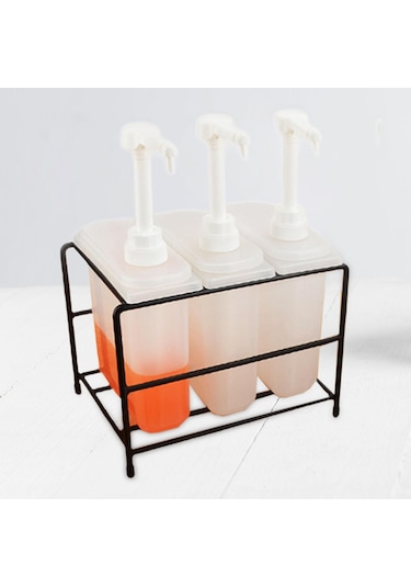 Suntek Şurup Şişesi Standı Tutucu Demir Baharat 1l