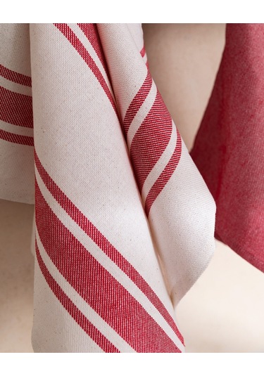 Madame Coco Andre 2'li Kurulama Bezi Hvlu0000000144 40 x 60 CM Ekru - Kırmızı