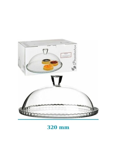 Kapaklı Cam Ayaksız Fanus Kek Fanusu 95198 Patisserie