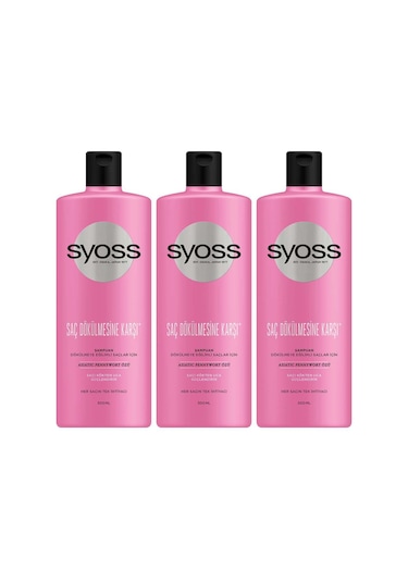 Syoss Saç Dökülmesine Karşı Şampuan 500 Ml X 3 Adet