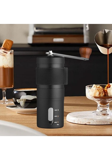 Homyl Taşınabilir El Kahve Öğütücü Kompakt Ev Ofis Siyah